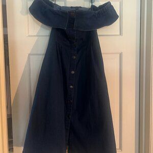 Denim Off the Shoulder Dress Size Small